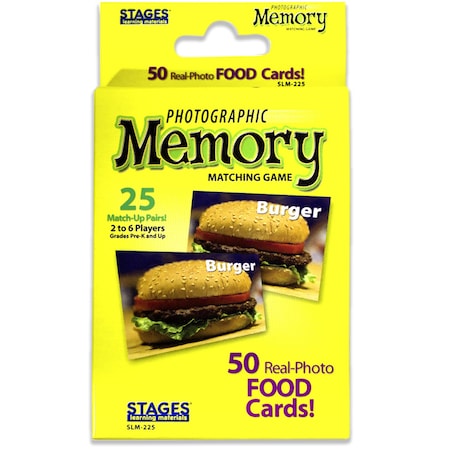 Stages Learning Materials Photographic Memory Matching Game, Food SLM-225